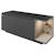 Meuble tv minecraft 2 portes et compartiment avec éclairage led Carbone noir 1 - vertbaudet enfant 