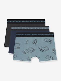 -Lot de 3 boxers garçon motif gameboy Ecodim
