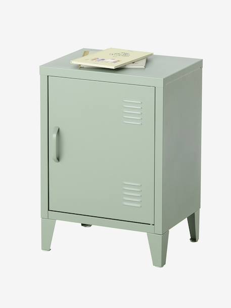 Table de chevet 1 porte en métal rose+vert 10 - vertbaudet enfant 