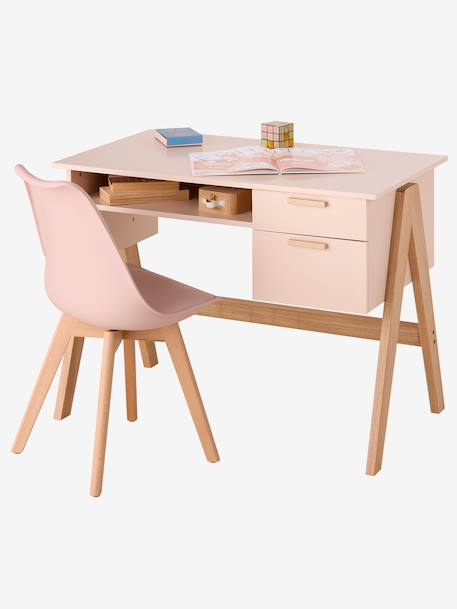 Bureau enfant Rétro Vintage rose poudré 10 - vertbaudet enfant 
