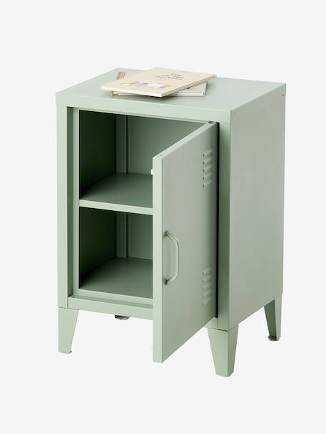 Table de chevet 1 porte en métal rose+vert 11 - vertbaudet enfant 