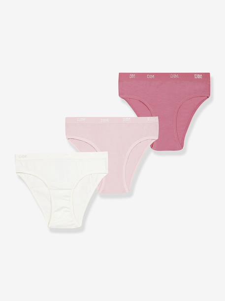 Lot de 3 culottes fille Les Pockets Ecodim blanc+rose 2 - vertbaudet enfant 