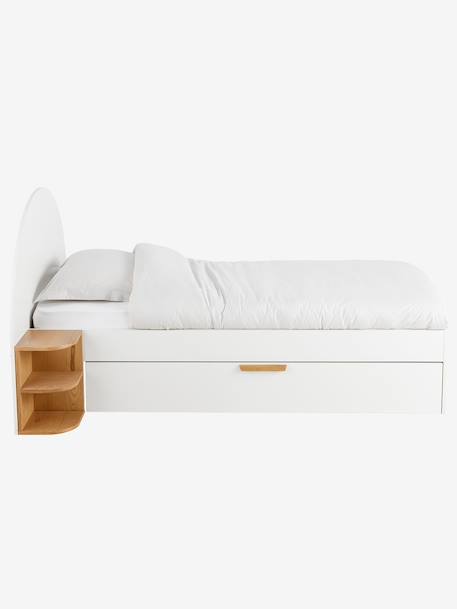 Lit enfant 90x190cm avec rangements + table de chevet réversible Japi blanc 7 - vertbaudet enfant 