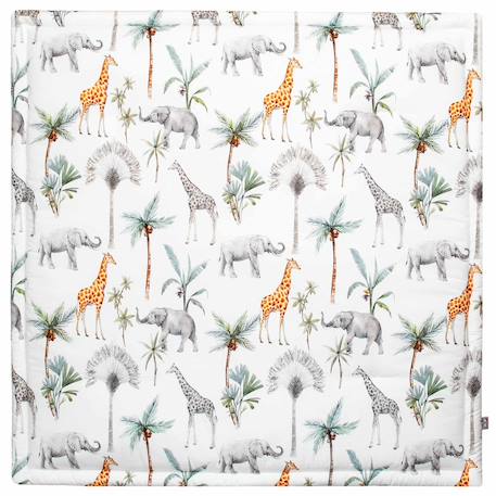 Tapis de parc tapis d'éveil réversible safari Safari, vert, gris, blanc 1 - vertbaudet enfant 