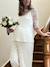 Top en crêpe collection mariage écru 1 - vertbaudet enfant 