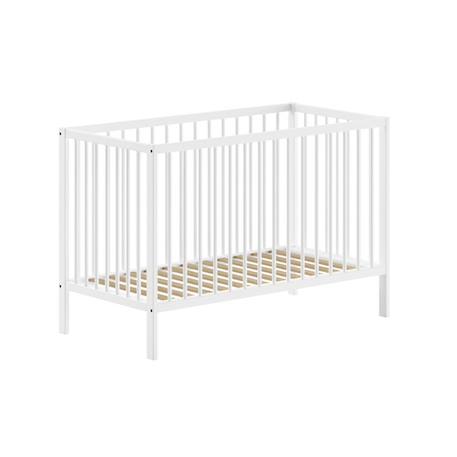 Lit bébé sommier réglable en hauteur hêtre massif naturel  paola Blanc+Bois 3 - vertbaudet enfant 
