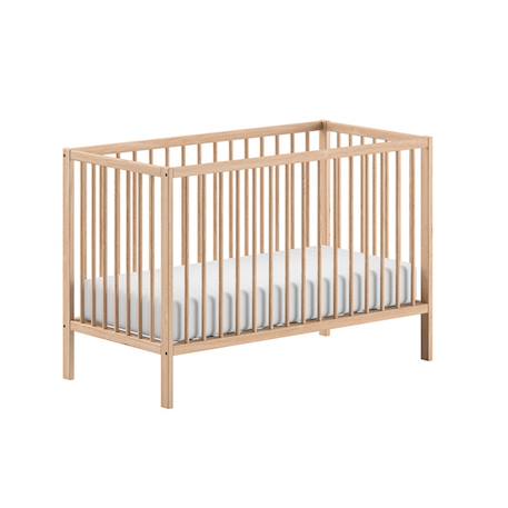 Lit bébé sommier réglable en hauteur hêtre massif naturel  paola Blanc+Bois 7 - vertbaudet enfant 
