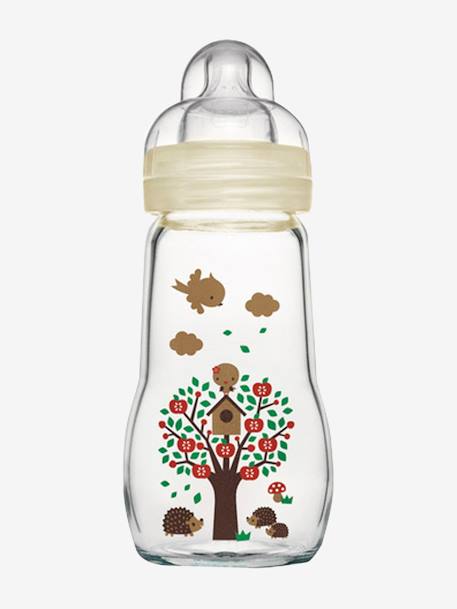 Biberon verre 260 ml Feel Good débit 2 beige+bleu+rose 5 - vertbaudet enfant 