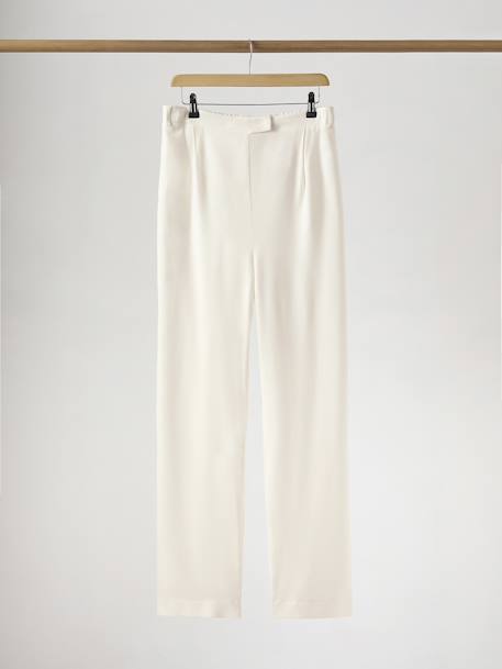 Pantalon large en crêpe collection mariage écru 3 - vertbaudet enfant 