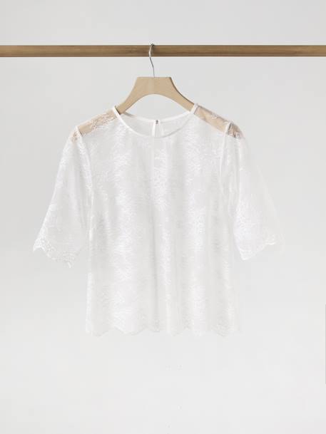 Blouse de mariée en dentelle grossesse ou femme collection mariage écru 5 - vertbaudet enfant 