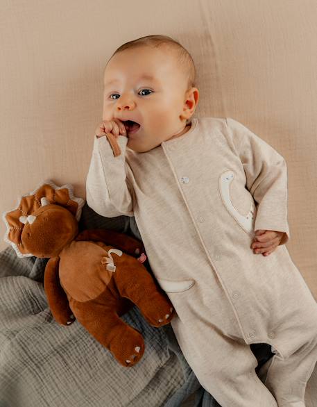 Pyjama bébé jersey Ecru 2 - vertbaudet enfant 