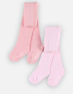 -Lot de 2 collants tricotés ourson