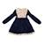 Robe hiver   velours   fleurie   margot Bleu marine beige rose 4 - vertbaudet enfant 