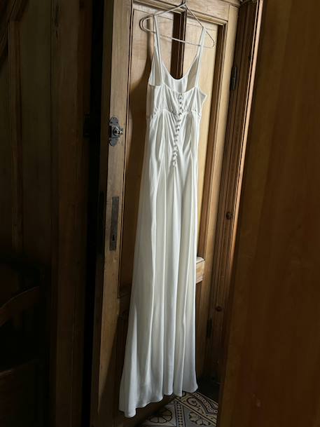 Robe de mariée en crêpe grossesse ou femme collection mariage écru 1 - vertbaudet enfant 