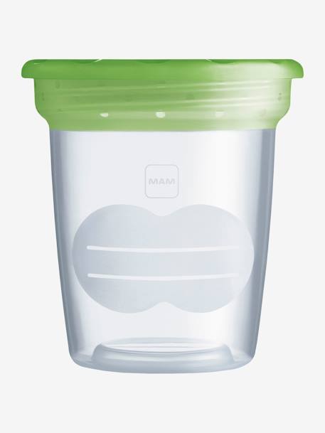 Lot de 5 pots de conservation 120 ml transparent/vert 1 - vertbaudet enfant 