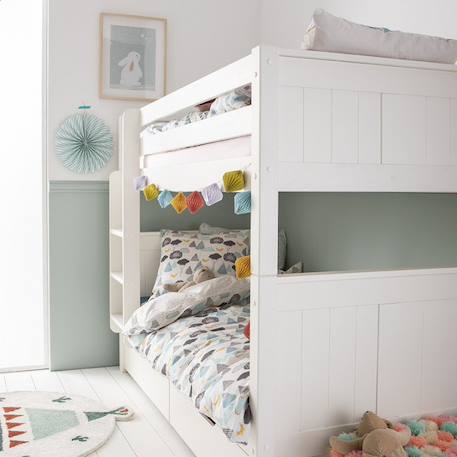 Lit superposé séparable et matelas pin massif  arthur Blanc 5 - vertbaudet enfant 