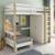 Lit mezzanine avec armoire et fauteuil convertible arthur Blanc+Blanc-bois 7 - vertbaudet enfant 