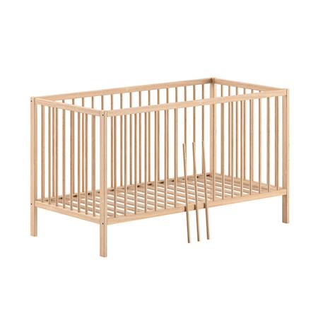 Lit bébé évolutif en hêtre massif  paola Blanc+Bois+Gris 10 - vertbaudet enfant 