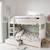 Lit superposé séparable et matelas pin massif  arthur Blanc 3 - vertbaudet enfant 
