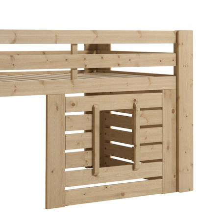 Lit cabane mi-hauteur en pin massif naturel  hary Bois naturel 6 - vertbaudet enfant 