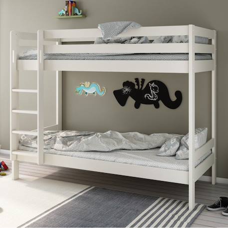 Lit superposé pin massif  basile Blanc+Gris 1 - vertbaudet enfant 