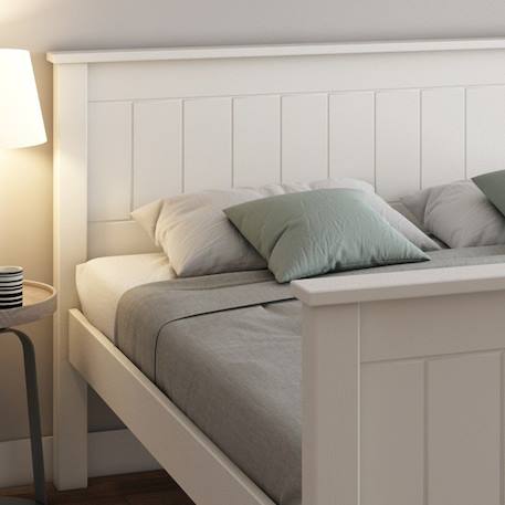 Lit pin massif  arthur Blanc 2 - vertbaudet enfant 