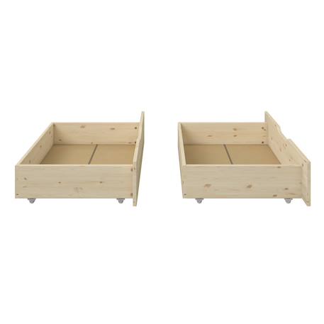 Paire de tiroirs pour lit superposé pin massif naturel  isidore Blanc+Bois 7 - vertbaudet enfant 