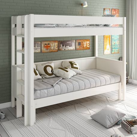 Lit superposé extensible pin massif  alceste Blanc 2 - vertbaudet enfant 