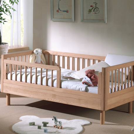 Petit lit enfant en chêne massif  romane Bois naturel 2 - vertbaudet enfant 