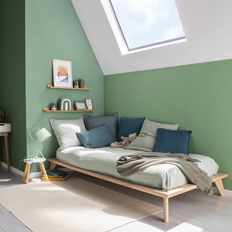Lit plateforme en hêtre naturel  yumi Bois naturel 1 - vertbaudet enfant 