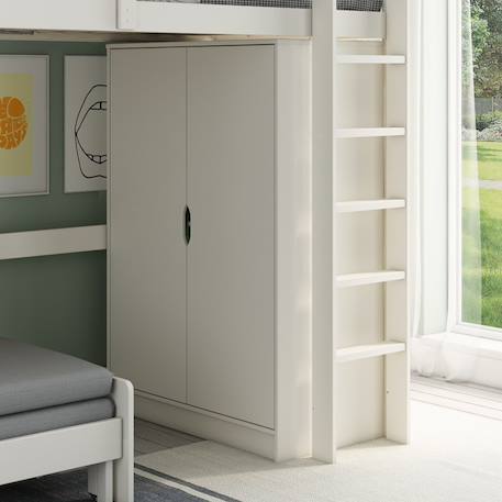 Armoire deux portes imitation bois arthur Blanc 3 - vertbaudet enfant 