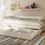 Lit sofa avec lits gigognes pin massif  ninon Blanc 3 - vertbaudet enfant 