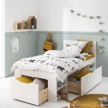 Lit multi-rangements pin massif  arthur Blanc 3 - vertbaudet enfant 