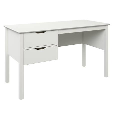 Bureau à deux tiroirs pin massif leopold Blanc 3 - vertbaudet enfant 
