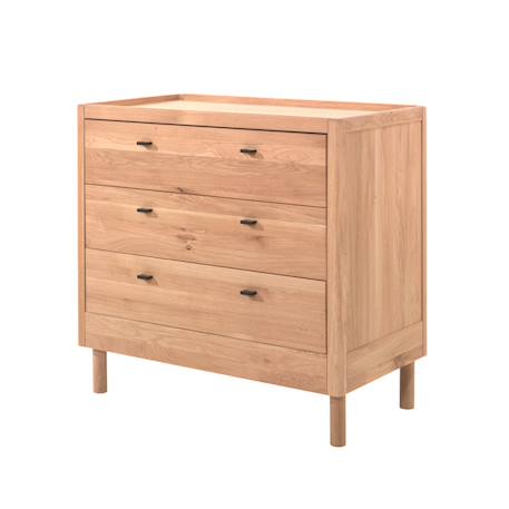 Commode 3 tiroirs en chêne massif  romane Bois naturel 4 - vertbaudet enfant 