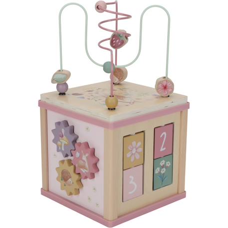 Cube d'activités en bois fairy garden Rose 3 - vertbaudet enfant 