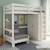 Lit mezzanine avec armoire et fauteuil convertible arthur Blanc+Blanc-bois 1 - vertbaudet enfant 