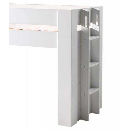 Lit cabane mi-hauteur imitation bois  henrik Blanc 6 - vertbaudet enfant 