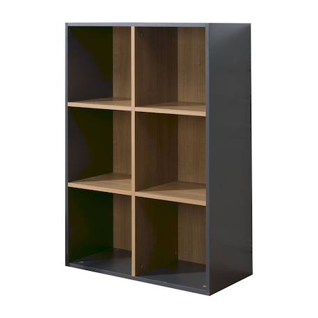 6 cases de rangement effet bois  tom & apolline Ardoise+Blanc 4 - vertbaudet enfant 
