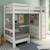 Lit mezzanine avec rangements et fauteuil convertible arthur Blanc+Blanc-bois 1 - vertbaudet enfant 