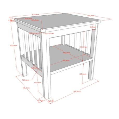 Table de chevet en chêne massif  romane Bois naturel 4 - vertbaudet enfant 