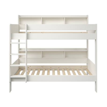 Lit superposé avec rangements pin massif  edouard Blanc+Bois 4 - vertbaudet enfant 