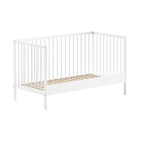 Lit bébé évolutif en hêtre massif  paola Blanc+Bois+Gris 5 - vertbaudet enfant 