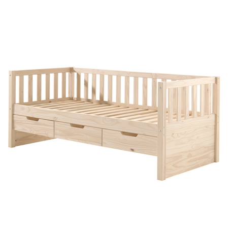 Lit tiroirs et lit gigogne pin massif naturel  axel Bois naturel 5 - vertbaudet enfant 
