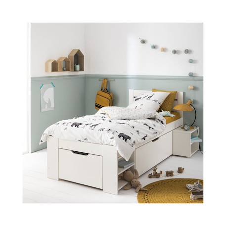 Lit multi-rangements pin massif  arthur Blanc 1 - vertbaudet enfant 