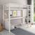 Lit mezzanine pin massif  arthur Blanc+Blanc-bois 1 - vertbaudet enfant 