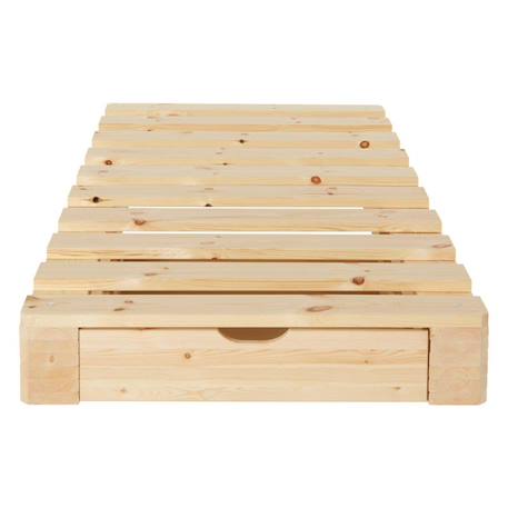 Lit palette avec tête de lit pin massif  siméon Bois naturel 5 - vertbaudet enfant 