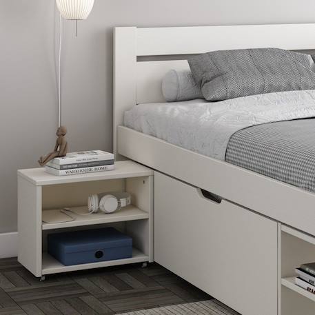 Lit multi-rangements pin massif  arthur Blanc 2 - vertbaudet enfant 