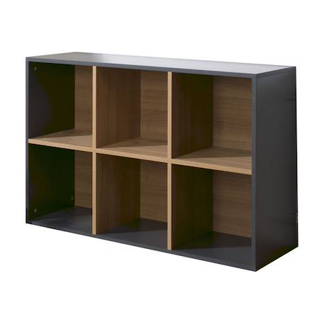 6 cases de rangement effet bois  tom & apolline Ardoise+Blanc 3 - vertbaudet enfant 