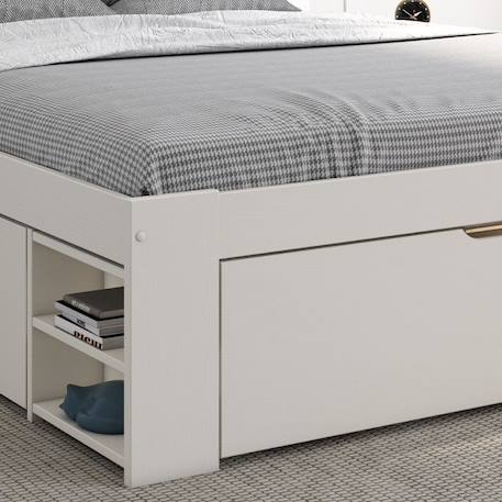 Lit multi-rangements pin massif  arthur Blanc 3 - vertbaudet enfant 
